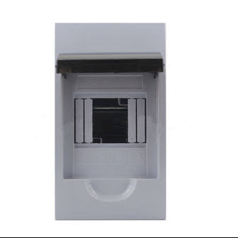 UNO Plastic Enclosure 4-Pole MCB Housing IP40 Rated Wall Mount with Transparent Cover and Lock