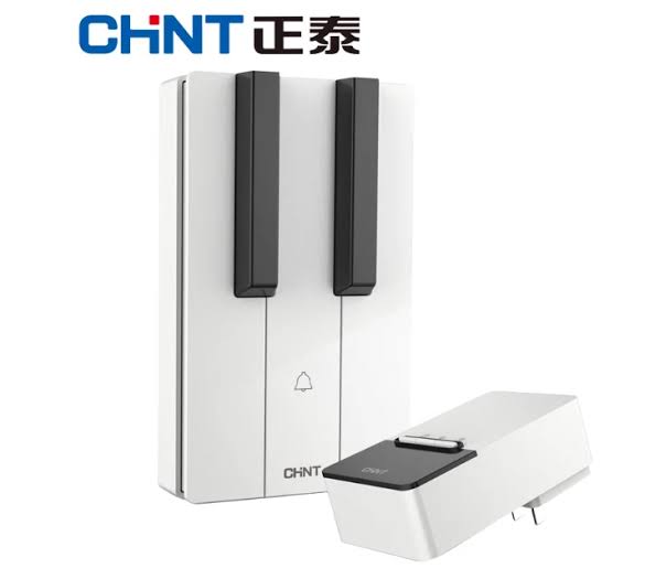 CHINT NEB2-101 Wireless Waterproof Doorbell – 300m Range 110–260V AC Plug-In Receiver Self-Powered Transmitter Single Receiver