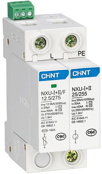 CHINT NXU-G/F Surge Protection Device (SPD) Type 2 1P+N 40kA 385V (252421)