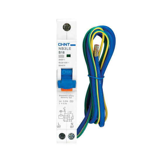 CHINT NB3LE-32 RCBO 1P+N 32A C-Curve 30mA 6kA Residual Current Circuit Breaker with Overcurrent Protection