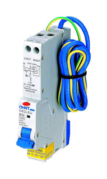 CHINT NB3LE-32 RCBO 1P+N 25A C-Curve 30mA 6kA Residual Current Circuit Breaker with Overcurrent Protection