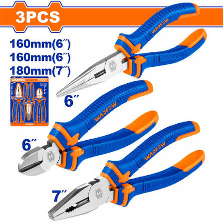 Wadfow 3-Piece Insulated Plier Set