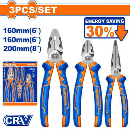 Wadfow WPS0613 High Leverage Pliers Set 3-Piece