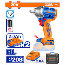 Wadfow WCD1B33 Cordless Impact Wrench 20V 330Nm c/w 2 Batteries (C5)