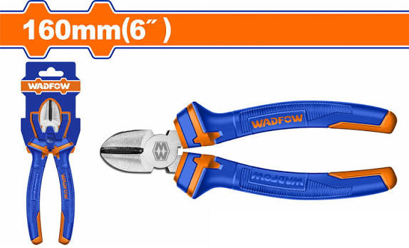 Wadfow WPL3C06 Diagonal Cutting Pliers 6" Cr-V Steel Sharp Cutting Edges Rubber Insulated Handles C36