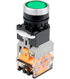 Self-Latching Push Button Green LA38-11T