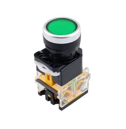Spring Return Push Button Green LA38-11