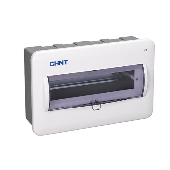Consumer Unit, Distribution Board – CHINT NX8-12-J, 12-Way, J-Type Special Variant, NX Series, Plastic Enclosure, DIN Rail Mount, IP40, Part No. 216034