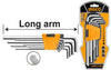 Ingco nine-piece S2 hex key set showing metric sizes 1.5 to 10mm