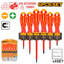 HKISD0608 6-Piece Insulated Screwdriver Set – Electrical Safety Tools