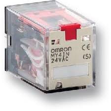 Omron MY4IN1 24DC (S) 24 VDC 4PDT Miniature Power Relay Plug-In Socket with LED & Test Button