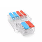 PCT-5224 Transparent Quick Connector Terminal 2 In-4 Out Lever Wire Connector