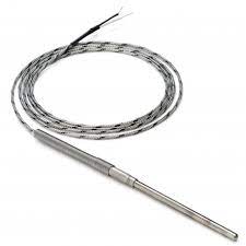 Omron E52-ELP5-100-2-A PT100 Temperature Sensor 5 mm Dia x 100 mm Stainless Tube 2 m Cable