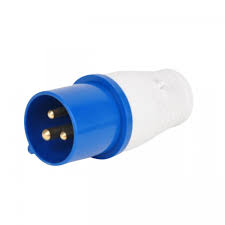 3-Pin 32A Industrial Plug – IP44 Rated | Heavy-Duty Splash-Proof Power Connector