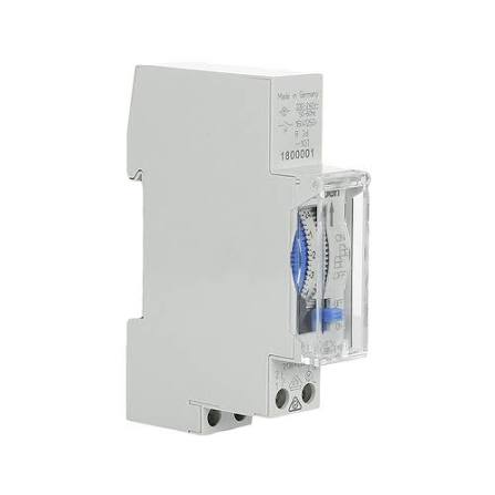 SUL180A DIN Rail Mechanical Timer Switch – Built-In Battery, Economy Model, 24-Hour Programmable Time Switch for Lighting & Load Control