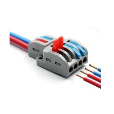 SPL-422 Quick Wire Connector – 4 In / 2 Out Reusable Lever Terminal Block (0.08–4mm²)