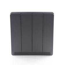 Midea T2 Series 4 Gang 2-Way Switch – Black Colour