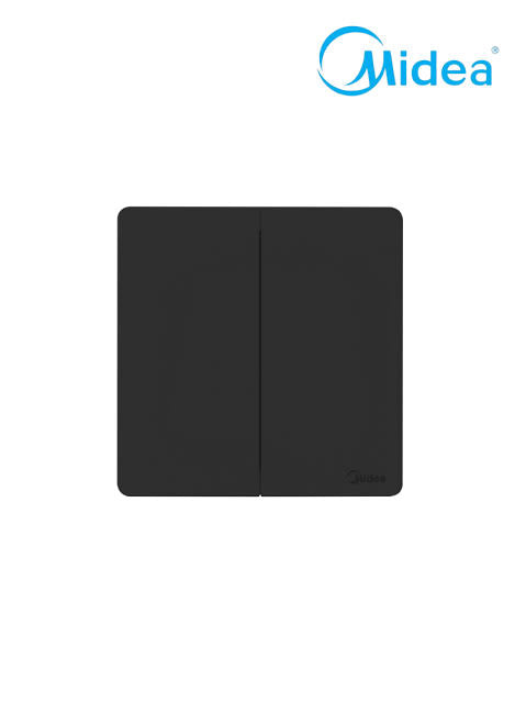 Midea T2 Series 2 Gang 2 Way, Black Colour