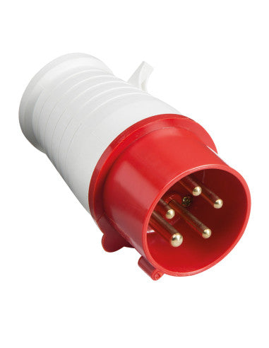 16A 5-Pin Industrial Male Plug | IP44 | 3P+N+E | Three-Phase + Neutral Connector