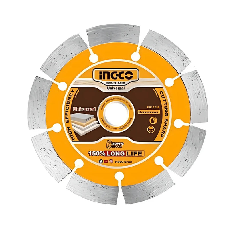 INGCO Dry Diamond Cutting Disc 9" 12mm Segment – NG-DD9-12MM