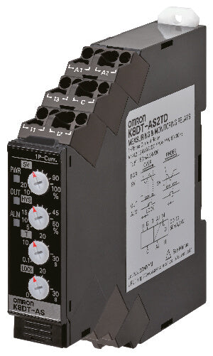 Omron K8DT-PM1CN Three-Phase Voltage & Phase-Sequence/Phase-Loss Monitoring Relay — 17.5 mm DIN Rail, Over/Under Voltage Detection, SPDT Output, 200-240 VAC