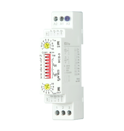 Time Relay MCB-9 – DIN Rail Multi-Function Timer Relay, Compact Design for Industrial & Building Control