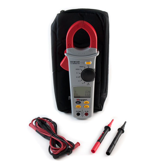 Megger DCM340 Digital Clamp Meter, AC/DC Current Clamp Meter with Voltage & Resistance Measurement