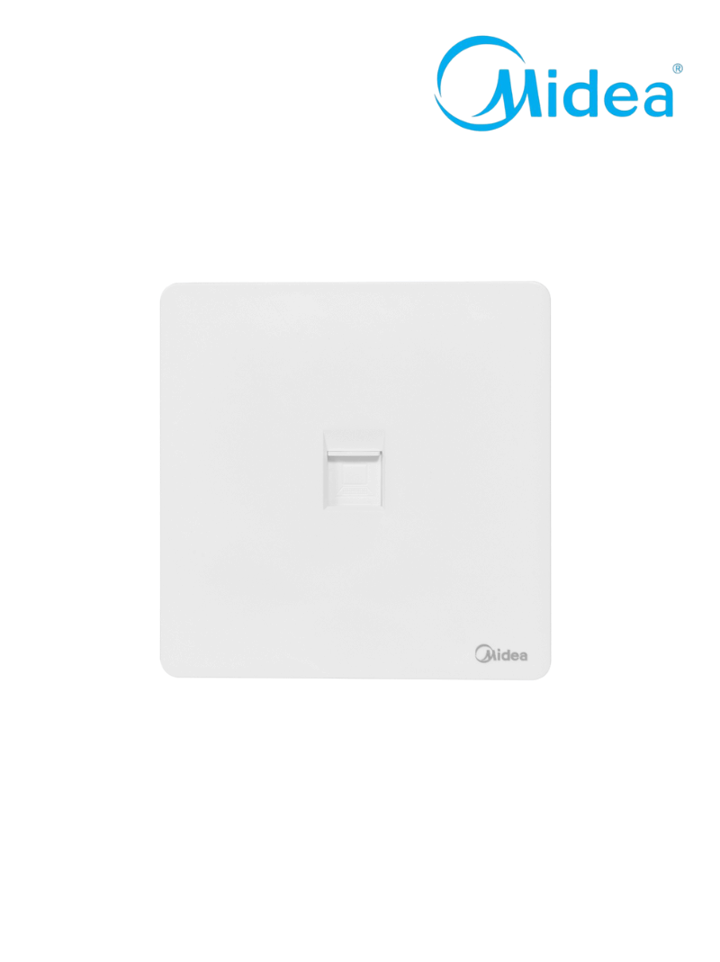 Midea White Single Data Socket