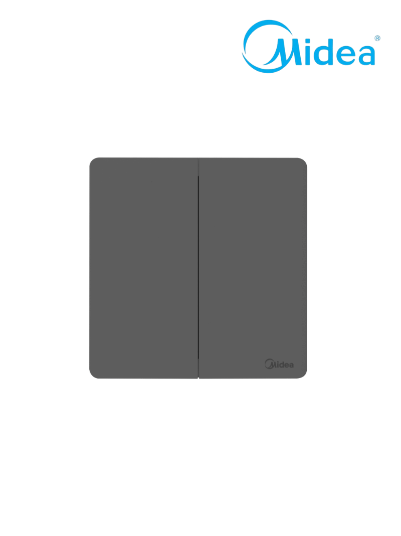 Midea T2 Series 2-Gang 2-Way Switch White Colour