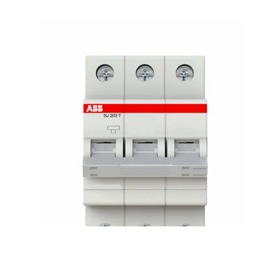 ABB SJ203T 3-Pole Miniature Circuit Breaker – 32A, C-Curve, 3kA Breaking Capacity (2TAZ144300R0324)