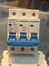 UNO 3-Pole 16A C-Curve Miniature Circuit Breaker (MCB) 6kA Three-Phase 240/415V DIN-Rail