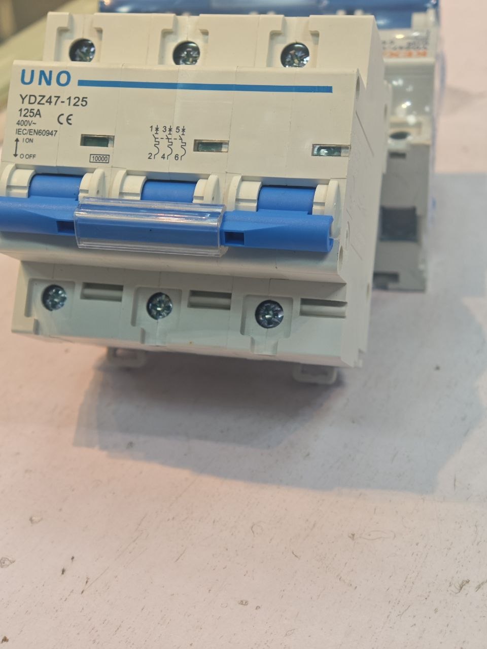 UNO 3-Pole 125A C-Curve Miniature Circuit Breaker (MCB) 10kA Three-Phase DIN-Rail