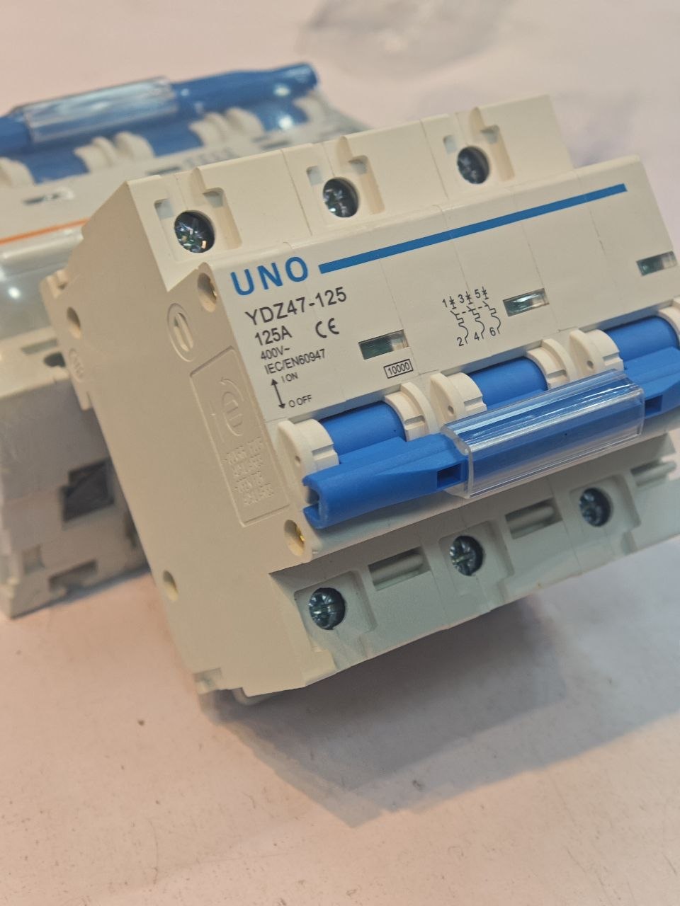 UNO 3-Pole 125A C-Curve Miniature Circuit Breaker (MCB) 10kA Three-Phase DIN-Rail