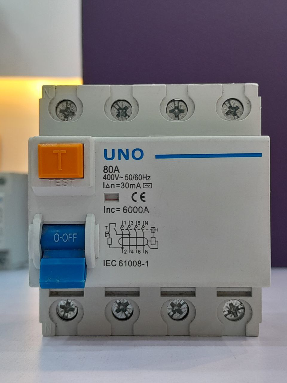 UNO 4-Pole RCCB 300A 30mA AC Type 230/400V 50/60Hz DIN-Rail IEC/EN 61008 Compliant
