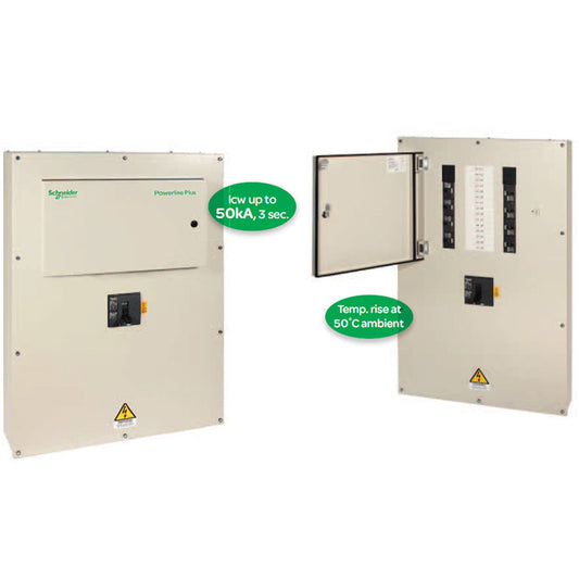 Schneider Electric PPN882M Powerline Plus Panelboard – 800A 8 Way (NSX250) + 2 Way (NSX40), TPN Distribution Board