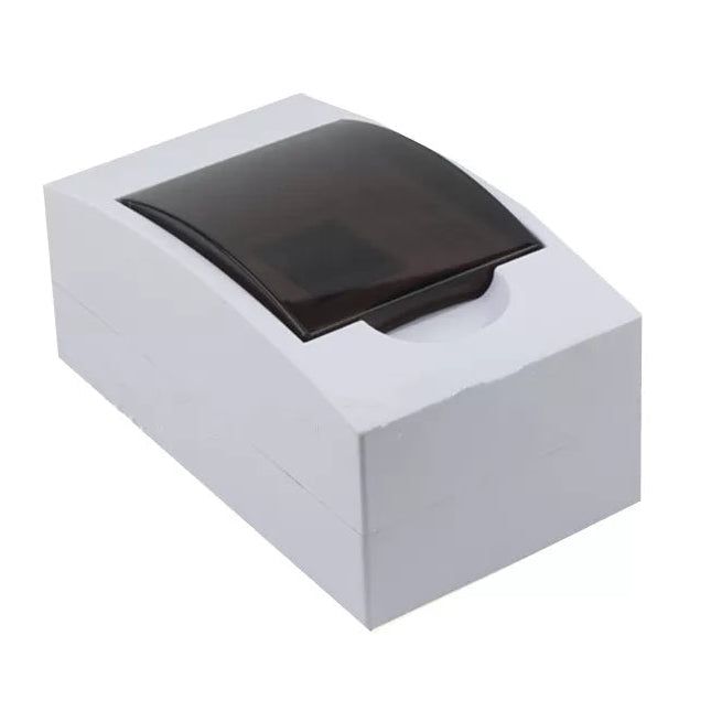 UNO Plastic Enclosure 4-Pole MCB Housing IP40 Rated Wall Mount with Transparent Cover and Lock