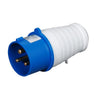 Industrial Male Plug – 3-Pin, 16A, 220V, IP44 Rated (Blue CEE Type Plug)