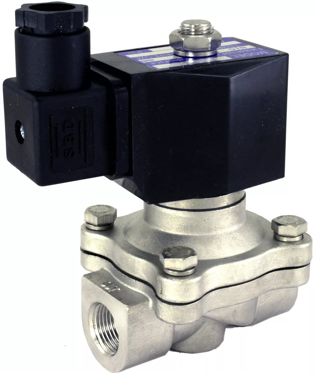 Bandon Stainless Steel 2/2 Way Piston Solenoid Valve – Model 7010 250.7241, AC 220V, NC, G1/2