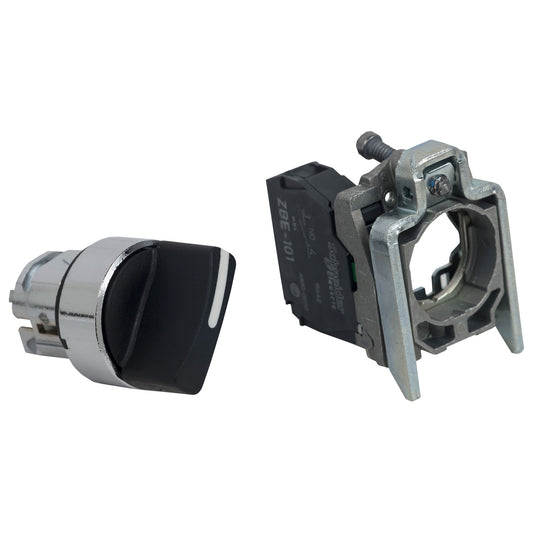 2 Position Selector Switch – XB2-BD21, Maintained Type, 22mm, Black Handle