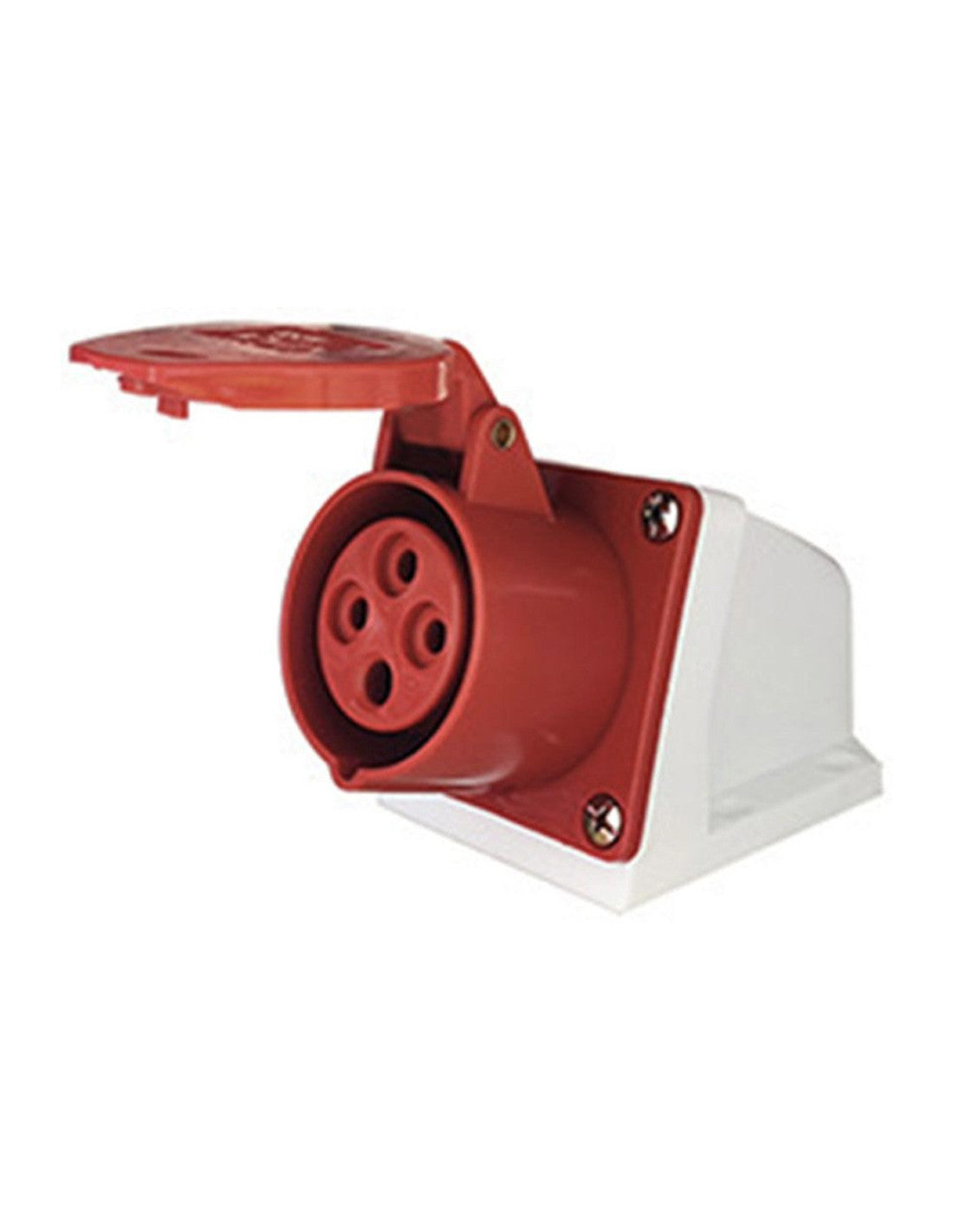 16A 4-Pin Wall Mount Industrial Socket | IP44 | 3P+E Fixed Power Outlet