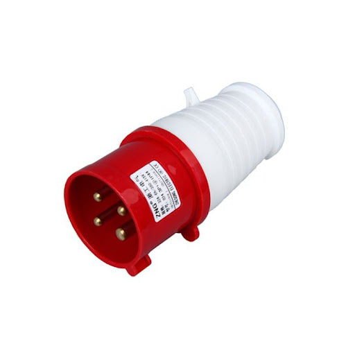 16A 4-Pin Industrial Plug | IP44 | Durable 3P+E Connector for Light Industrial Use
