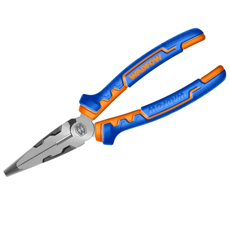 Wadfow WPL1236 Long Nose Pliers 6" Cr-V Steel VDE-Style Insulated Precision Tip Professional Hand Tool C36