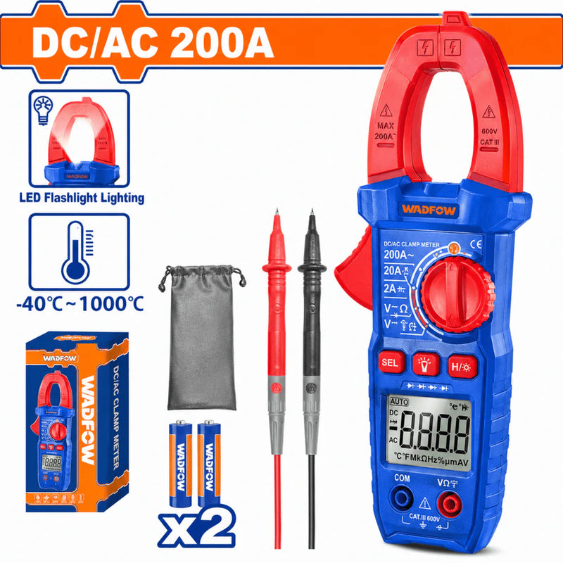 Wadfow Digital AC Clamp Meter 6000 Count – C20P5